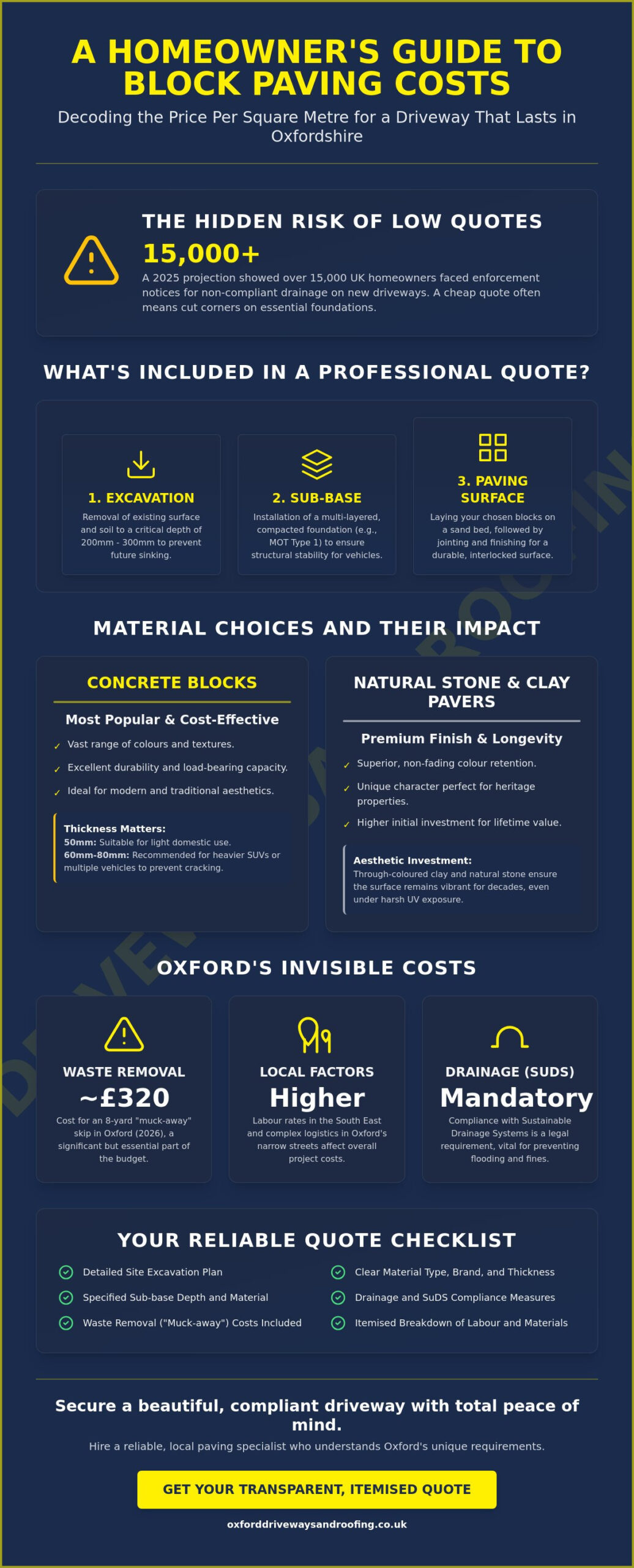 Block Paving Driveway Cost per m2: 2026 Oxford Pricing Guide